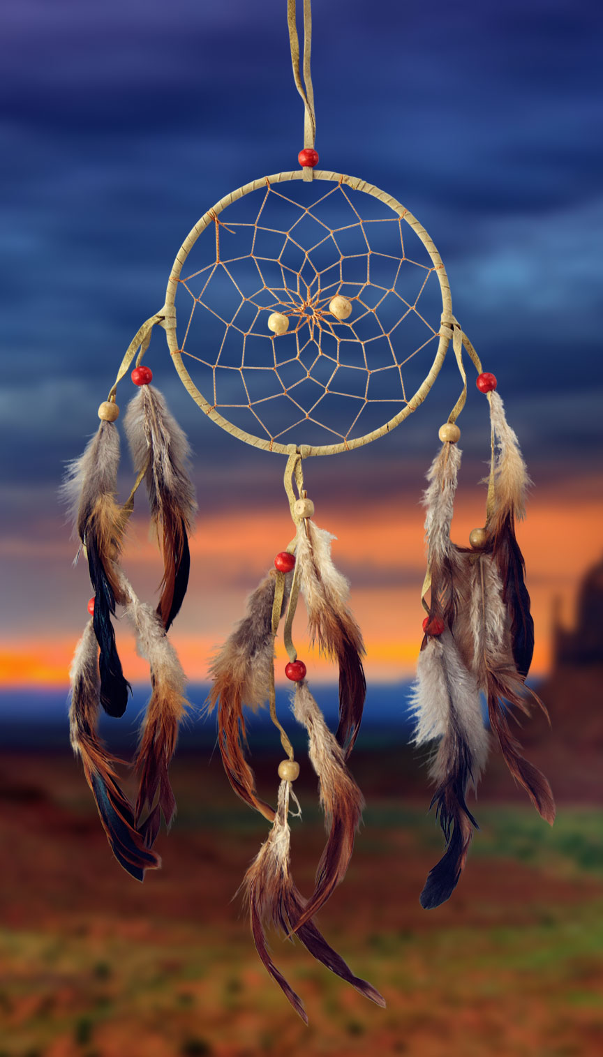 Shows an image of dreamcatcher owg002 on a scenic background