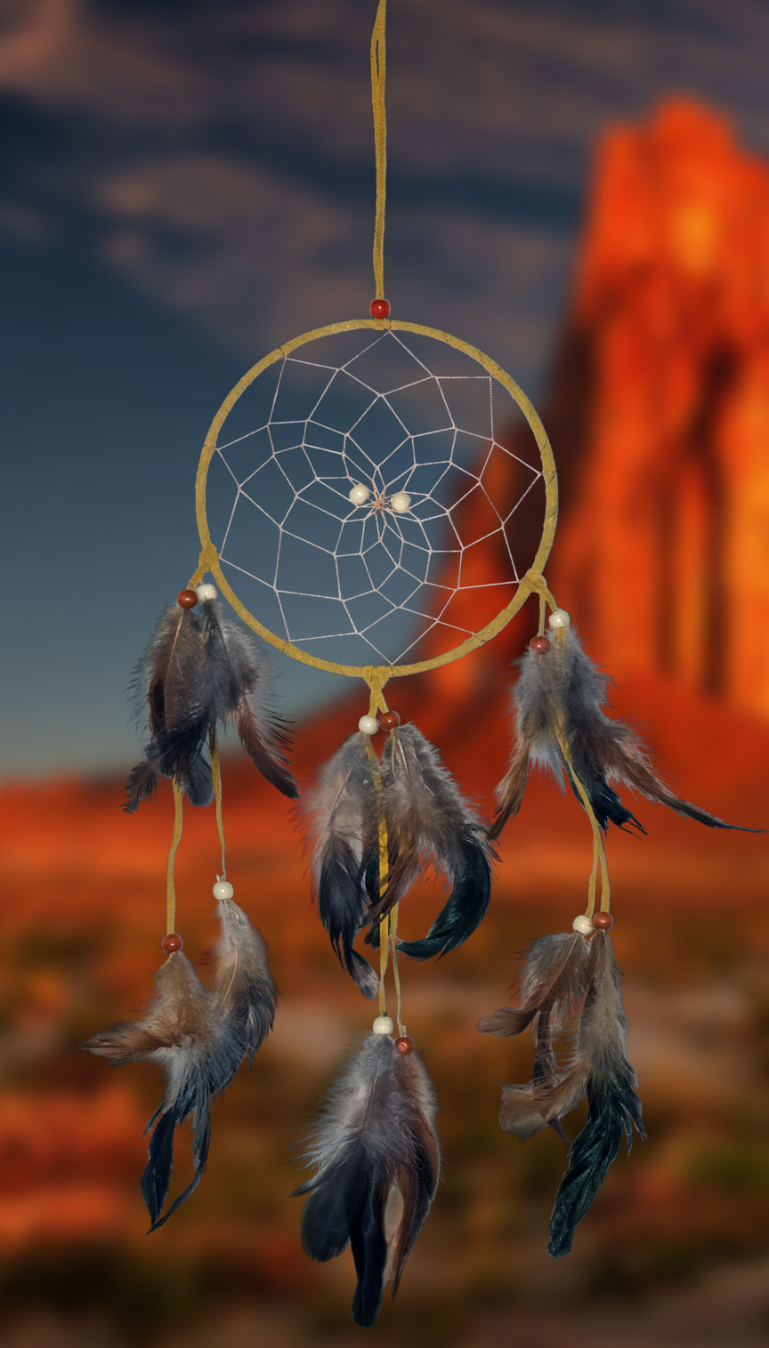 Shows an image of dreamcatcher owg013 on a scenic background